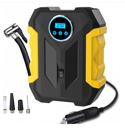 Bomba de aire portátil 12v con linterna LED digital MD