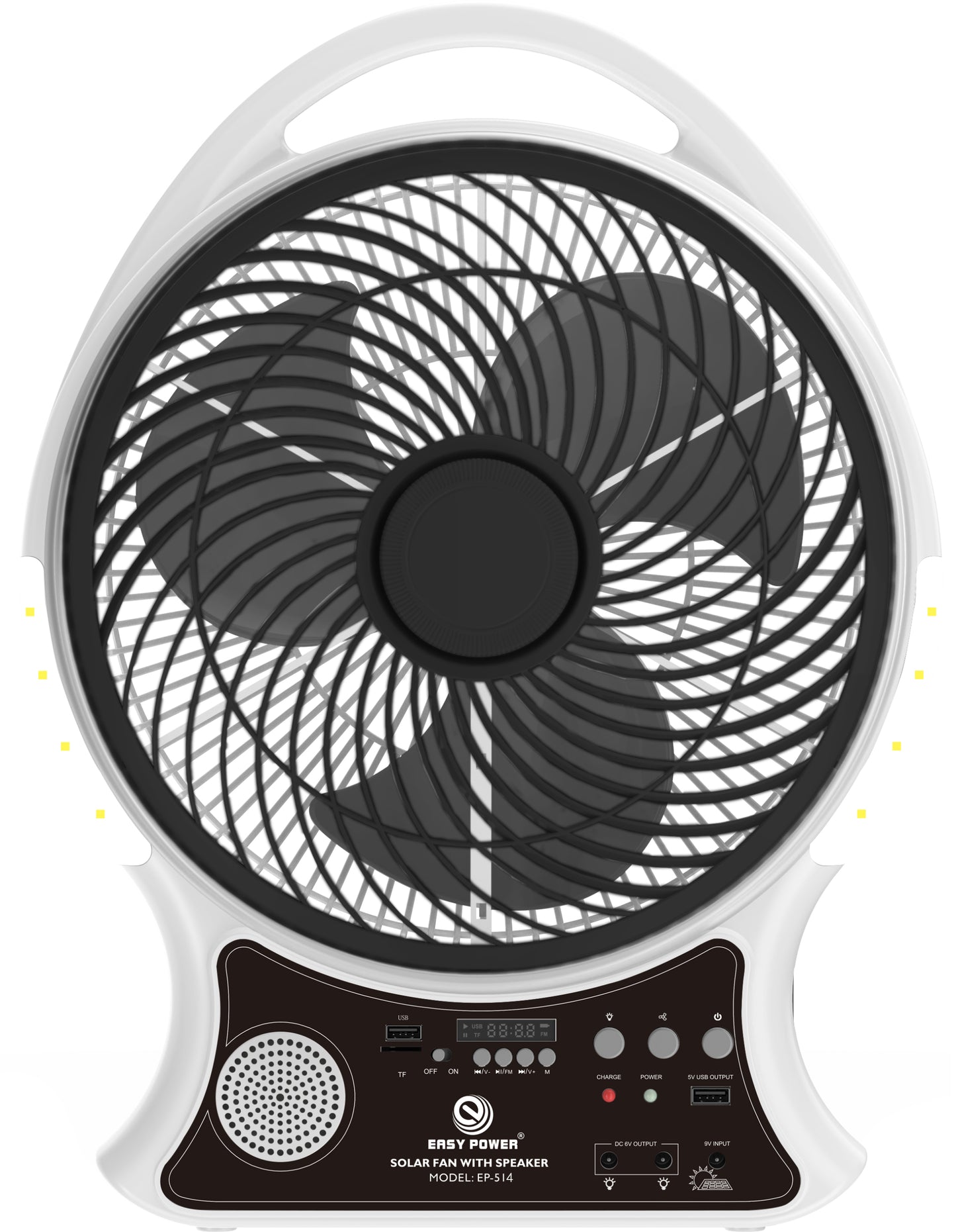ABANICO RECARGABLE SOLAR CON ALTAVOZ
