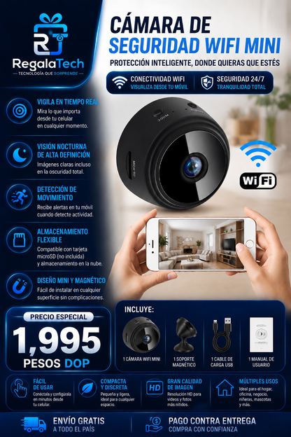 Cámara espía mini WiFi full HD