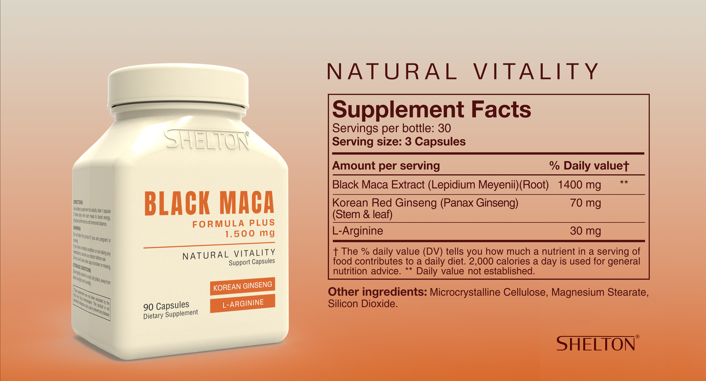 Capsulas de extracto de BLACK MACA PERUANA PREMIUM